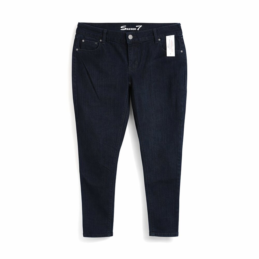 Seven7 Tummy Less Skinny Jeans Dark Wash Size 16 NWT